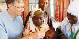 bill gates administers polio vaccine