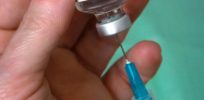 Fluzone vaccine extracting