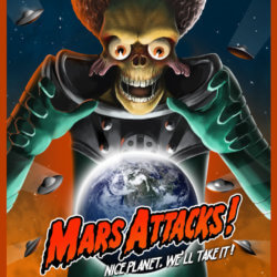 mars attacks alien car sticker