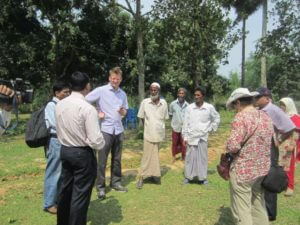 Mark Lynas meeting with local farmers.
