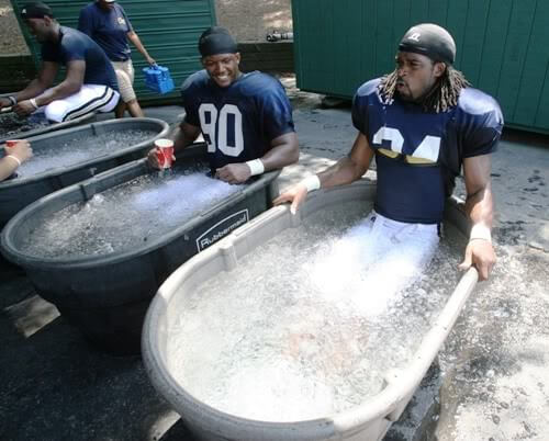 Many NFL players swear by cold tubs