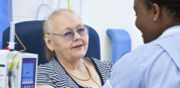 Cancer UK patient with nurse