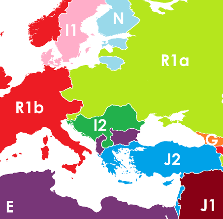 Y Dna Map Of The World Y DNA: Redrawing map of Europe, North Africa and Middle East based 