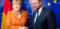 main source dpa Picture Alliance Thierry Monasse Martin Schulz chancellor Angela Merkel