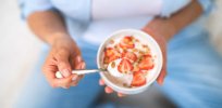 yogurt strawberries bowl x header