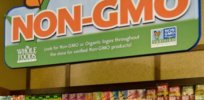 non gmo whole foods sign