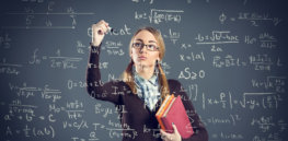 girl maths math writes problem shut