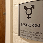 gender neutral bathroom sign x