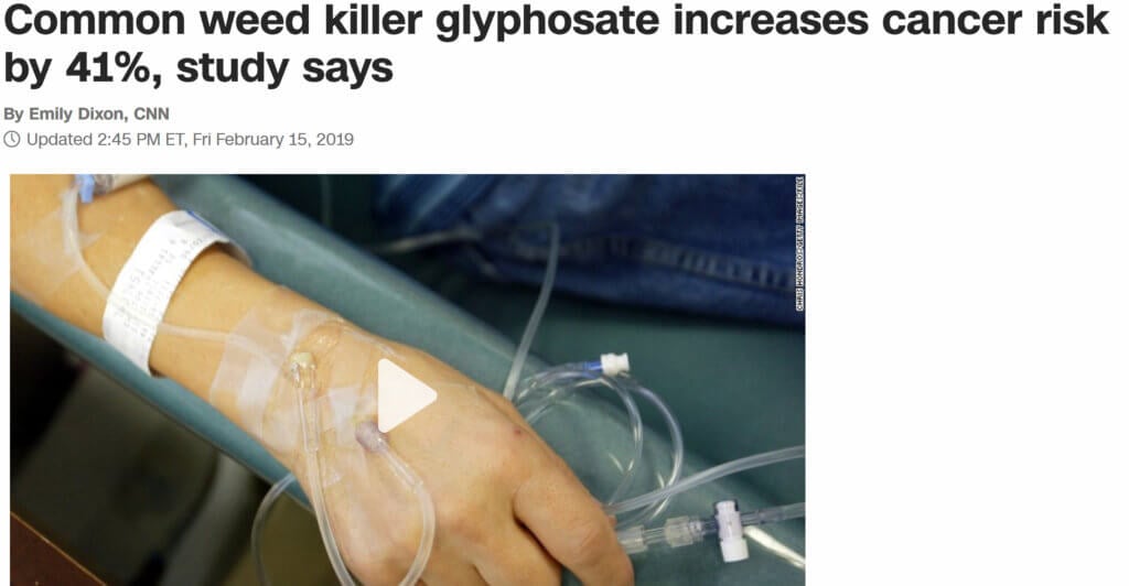 screenshot common weed killer glyphosate increases cancer risk by study says