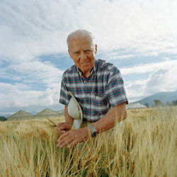 rs borlaug norman in field