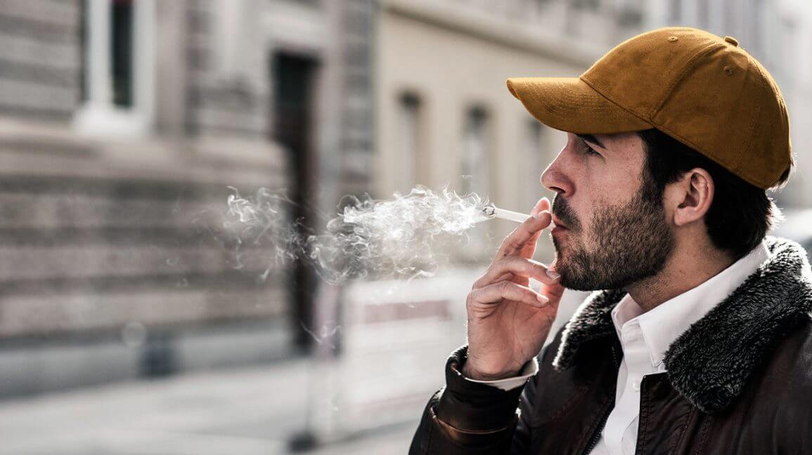 male smoking cigarette x header x