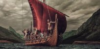 viking ship sailing