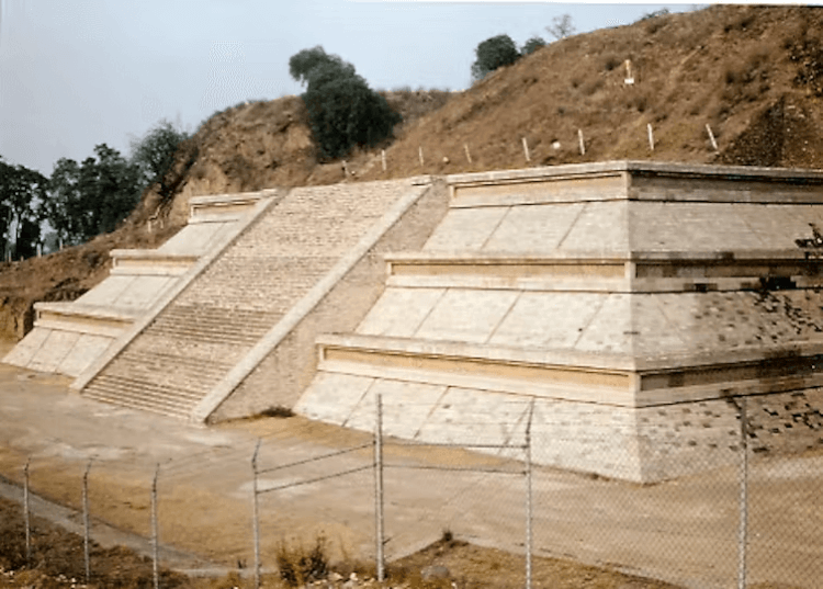Another site Hancock discusses in Ancient Apocalypse, the Cholula Pyramid in Mexico. Ernest Mettendorf, CC BY-SA