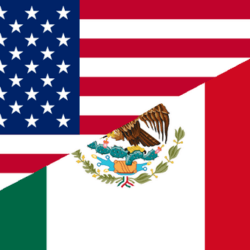mexican american flag