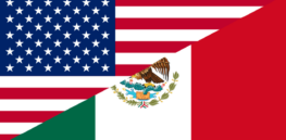 mexican american flag