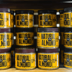 almond almond butter jar cupboard