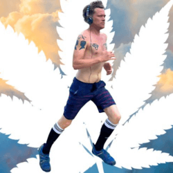 es running faster with marijuana b