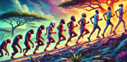 In the evolutionary race, humans are running the distance