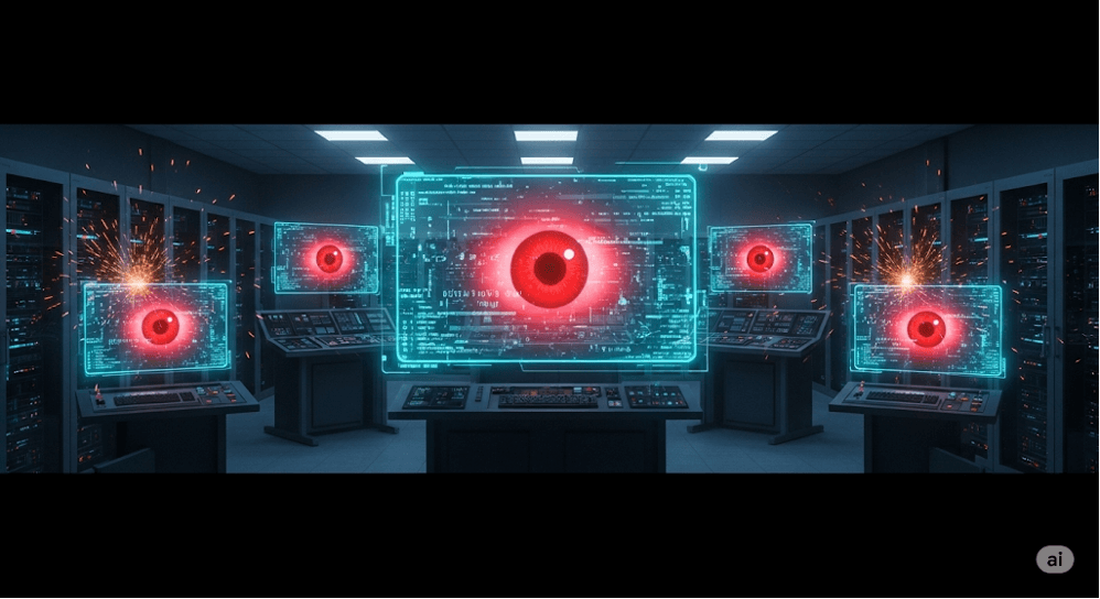 Illustration of agentic AI cyberattack risk