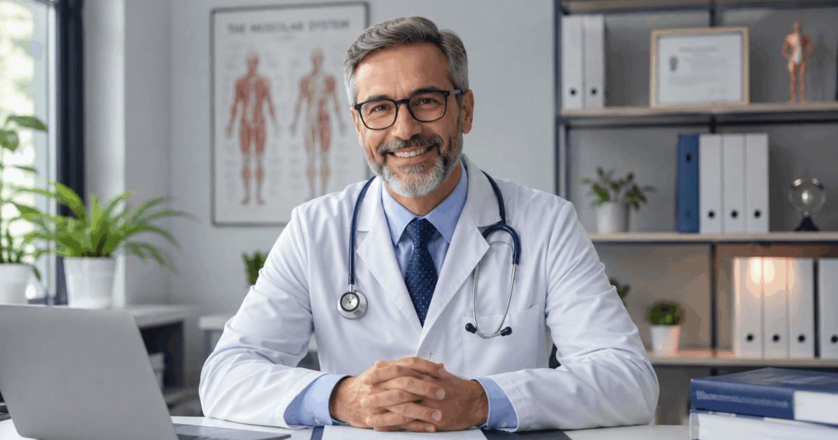 AI-generated fake doctor illustration