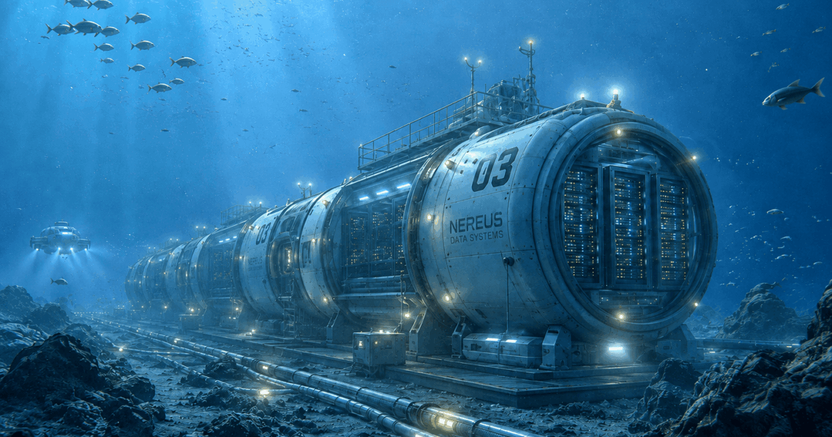 Illustration of a data center, symbolizing AI's environmental footprint