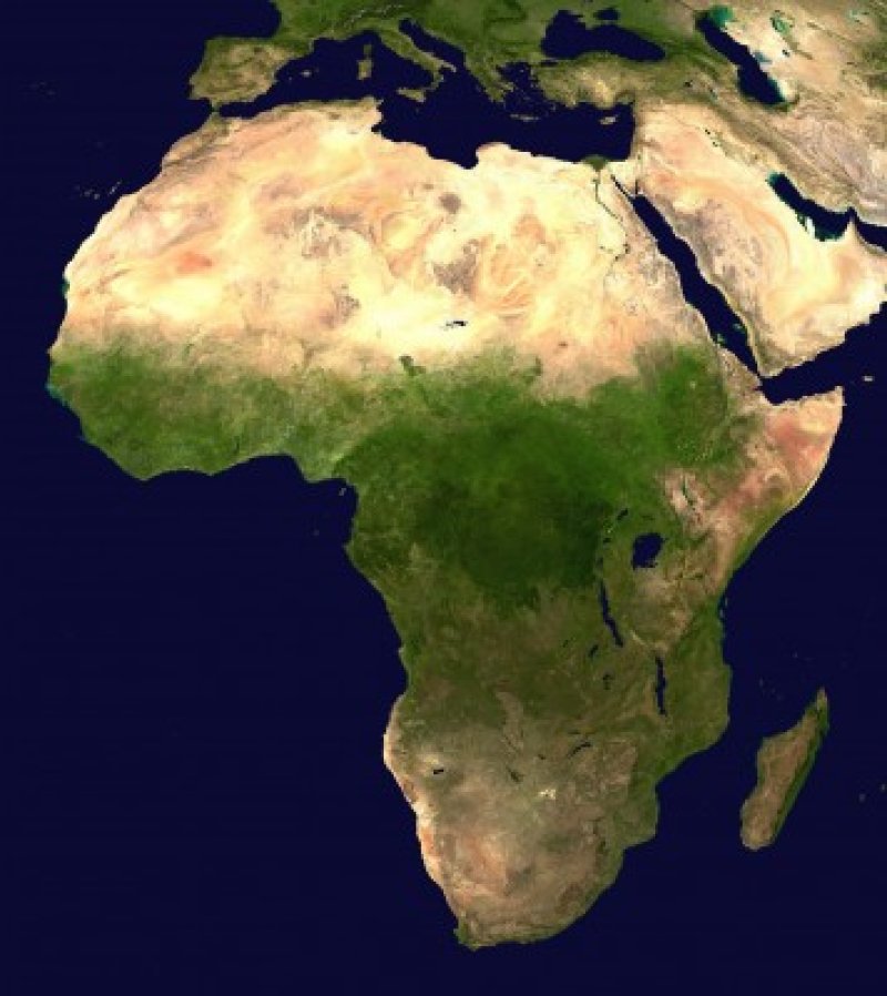 a Africa satellite orthographic x