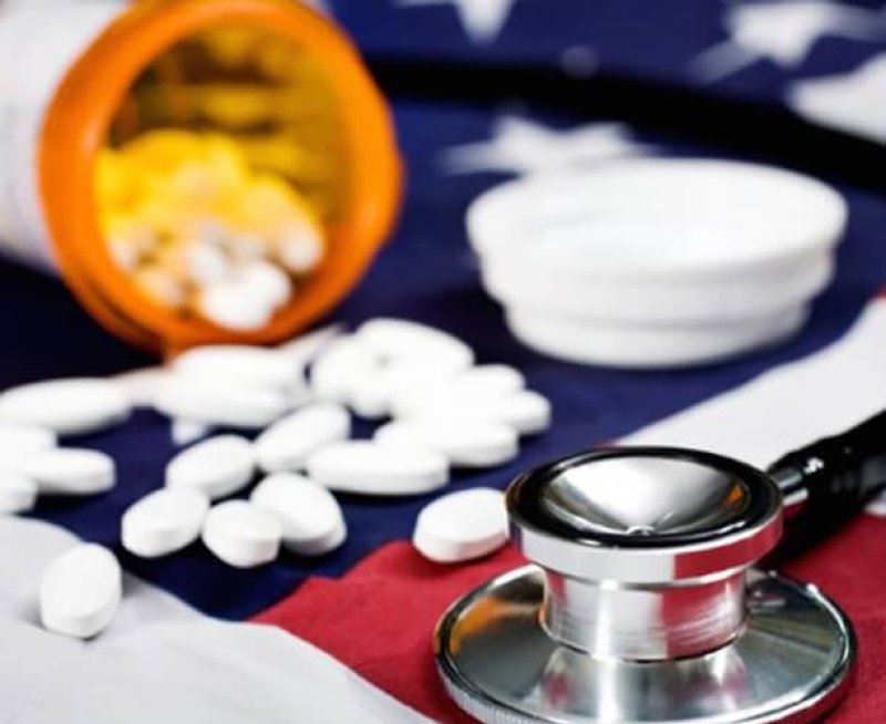 American Flag Prescription Pills Drugs Doctor