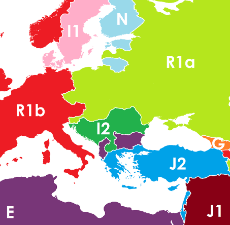 Y Dna Redrawing Map Of Europe North Africa And Middle East Based On Male Lineages Genetic