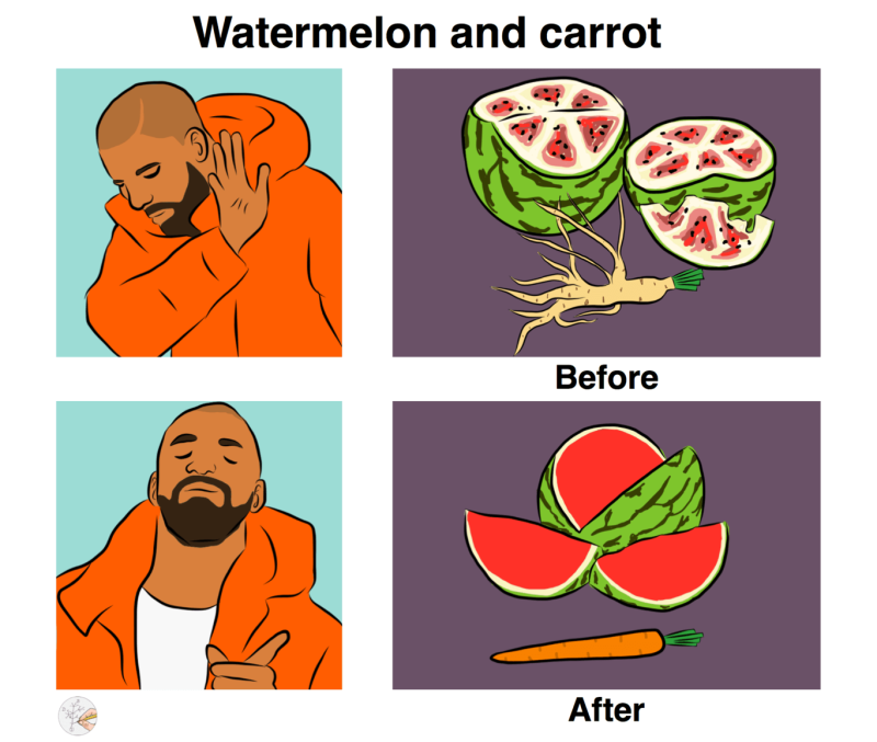 Drake watermelon and carrot