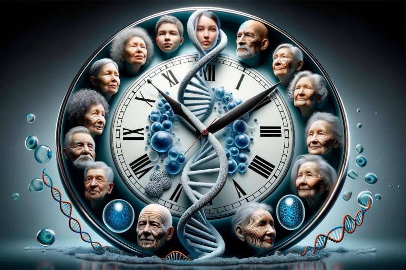 Genetic-Clock-Aging-Concept