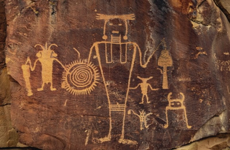 Petroglyphs found in the Dry Fork Canyon. Credit: Shutterstock