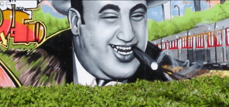 Mural of Al Capone.