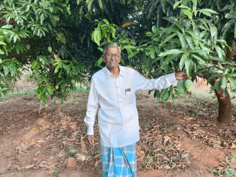 Z. Devadanam, an 80-year-old farmer from Kottala Cheruvu village. Credit: News Nine
