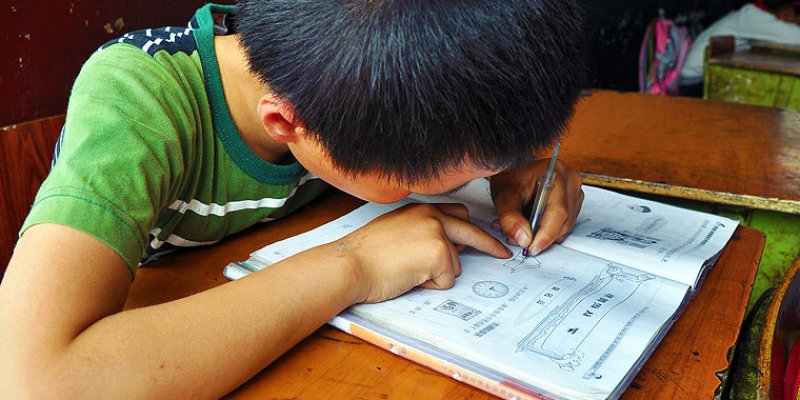 2-21-2019 chinese kid studying maths