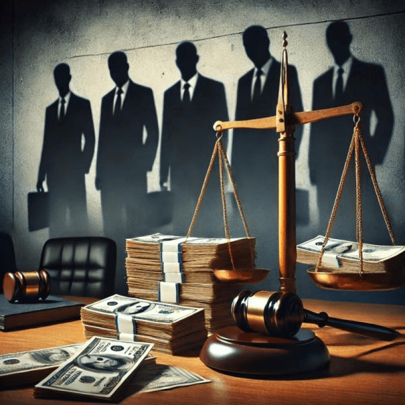 dall-e-2024-09-23-06.36.29-a-courtroom-scene-with-a-subtle-wall-street-influence-showing-scales-of-justice-balanced-by-stacks-of-money-on-one-side-and-legal-documents-on-the-ot