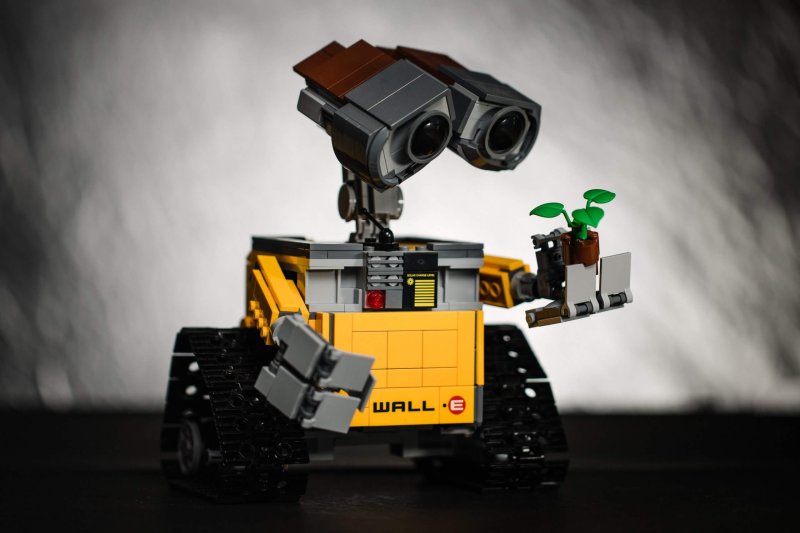 robot with plant