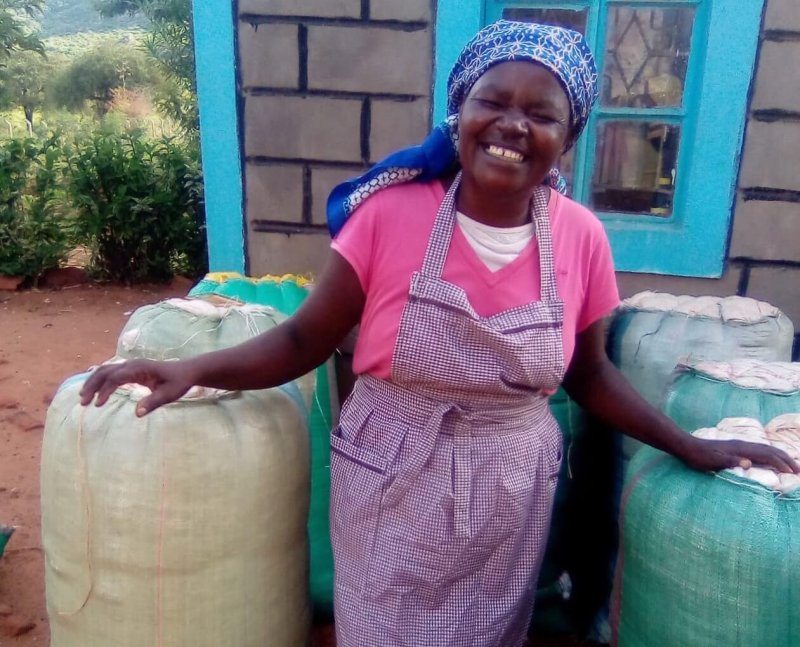 Winifred Kasambu and her Bt cotton harvests
Credit: Cornell Alliance for Science