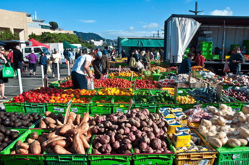 A market in Wellington, NZ. Credit: Phillip Capper via CC-BY-2.0