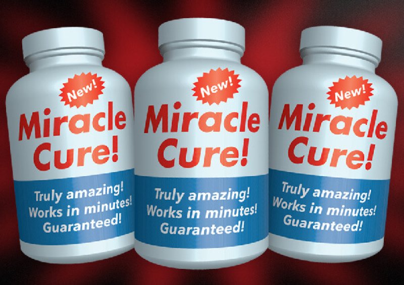 miracle cure false claims health fruad graphic x