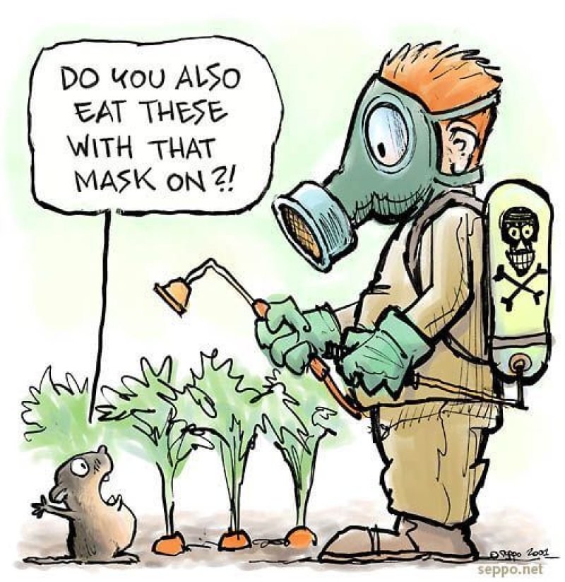 monsanto eat with mask on