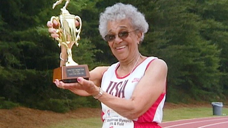 old woman runner