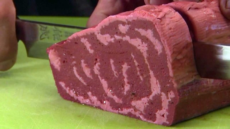 Vegan 3-D printed 'steak'. Credit: Reuters