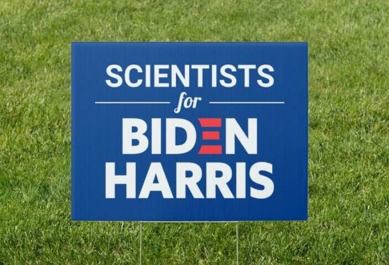 scientists for biden harris custom text blue sign rcacd ebc e b da a e d tyqv