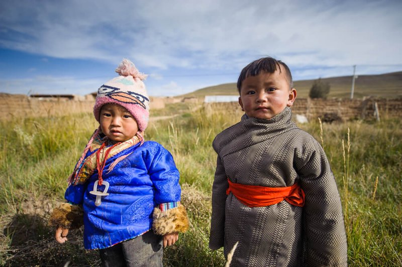 Tibetan boys, who benefit from Denisovan high-altitude genes. Credit: Nicolás Marino