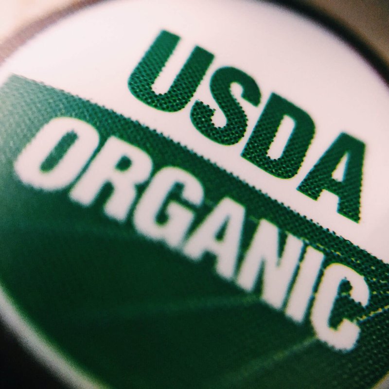 usda organic food label e