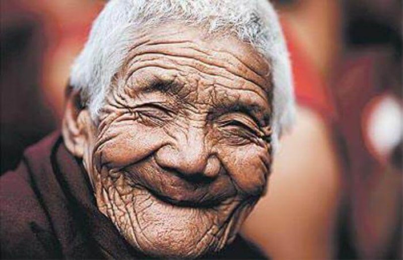 very old person smiling via twitter large