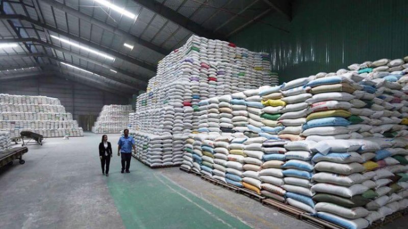 Rice stored in warehouse. The Philippines imports millions of tons of rice each year. Credit: Vietnam News Agency