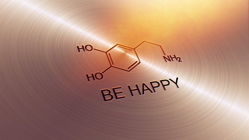 Dopamine molecule. Credit: Medium